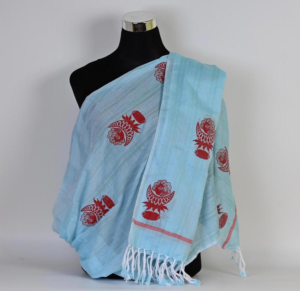 Hand-Woven Stole With Assamese Traditional Motifs
